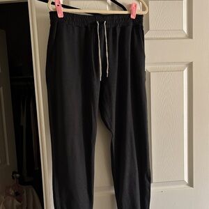 Vuori Charcoal Joggers with White Tag
